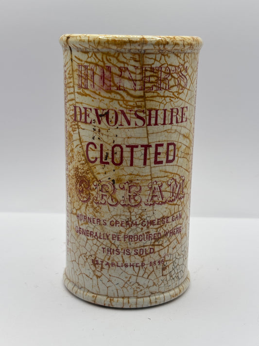 Old advertising Devonshire clotted cream pot, Horners