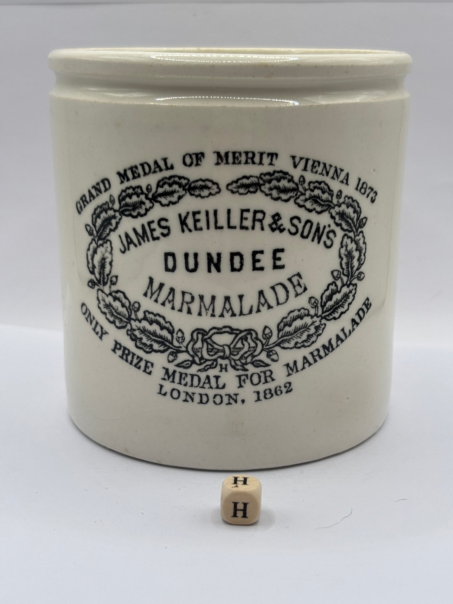 Old 2lb James Keiller marmalade jar (H)