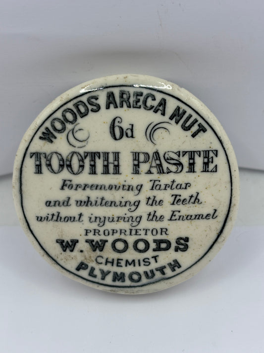 Old Woods advertising pot lid