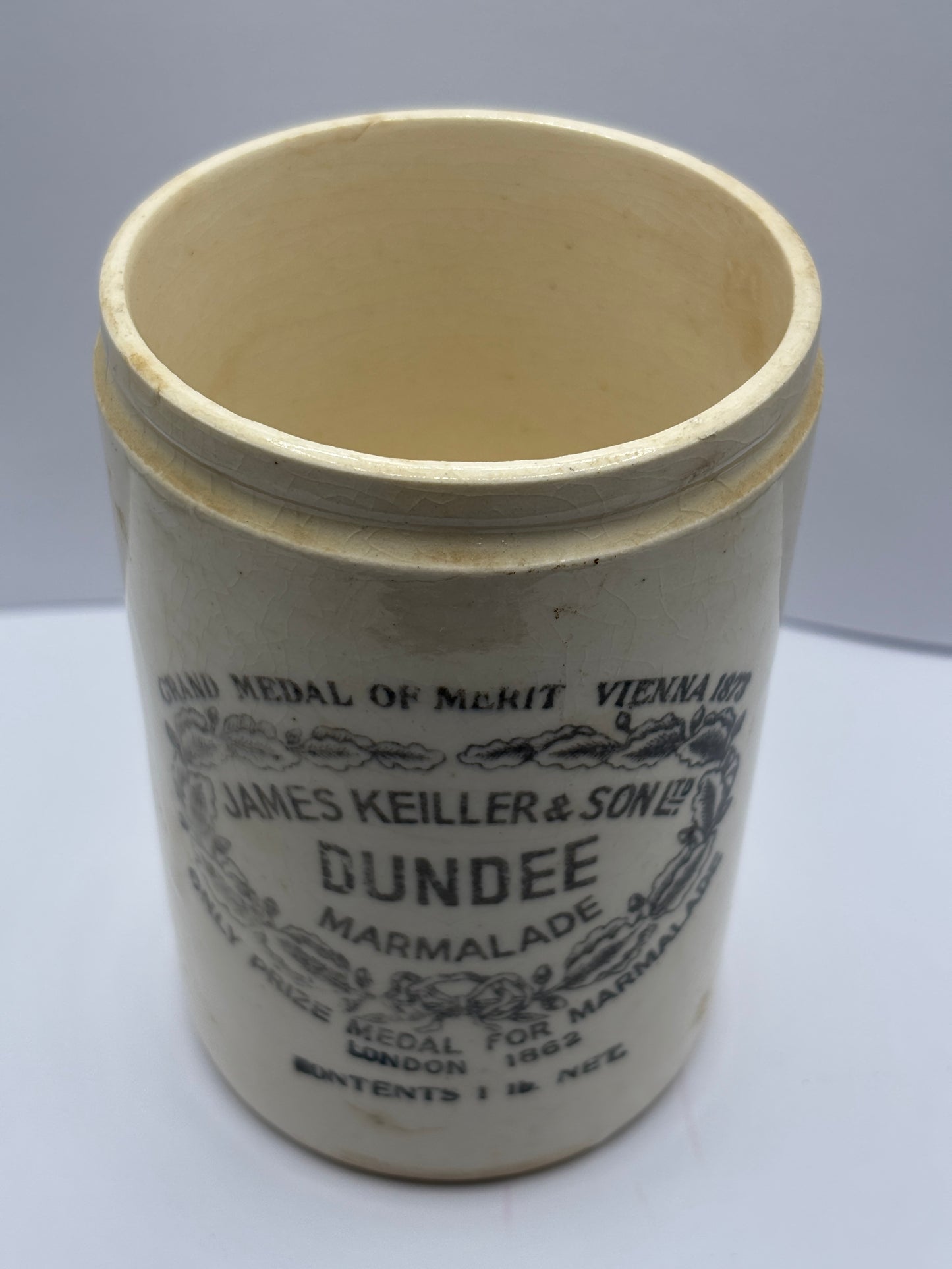 Old 1lb James Keiller dundee marmalade jar