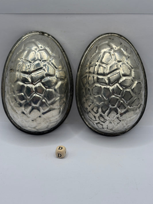Vintage chocolate egg mold, easter egg mold (D)