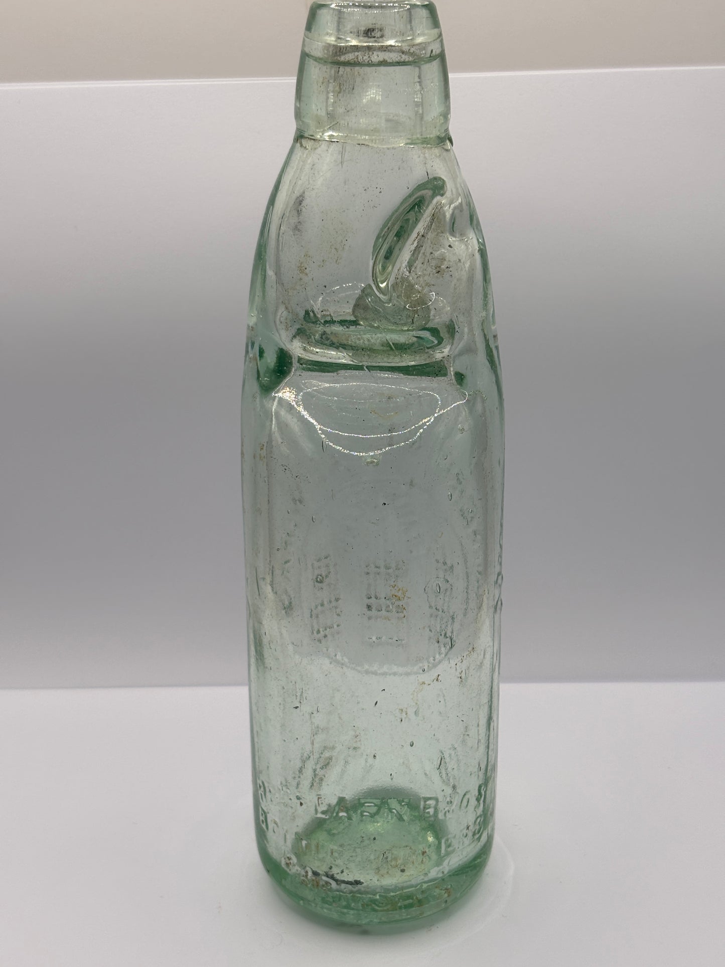 Old pictorial Coventry codd bottle, mineral water works. Marble bottle