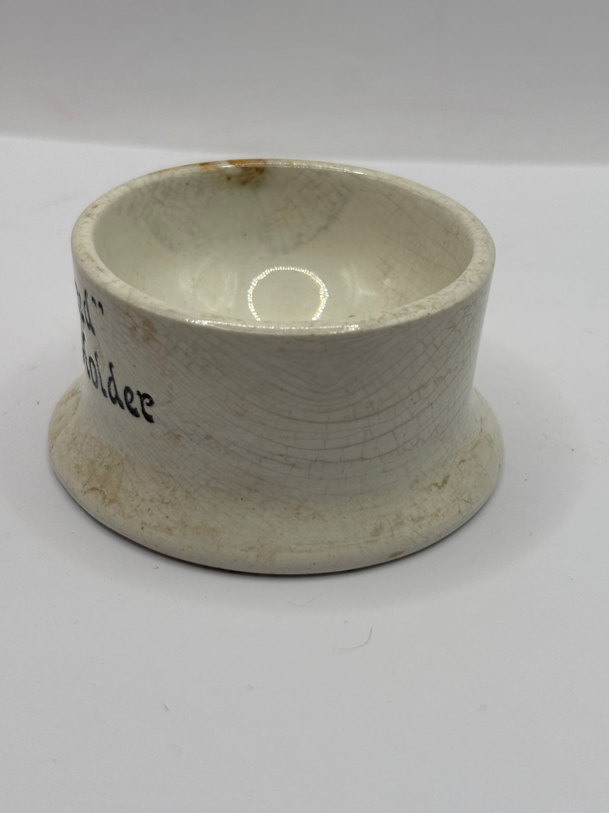 Old stoneware night light holder. King Alfred Night light holder