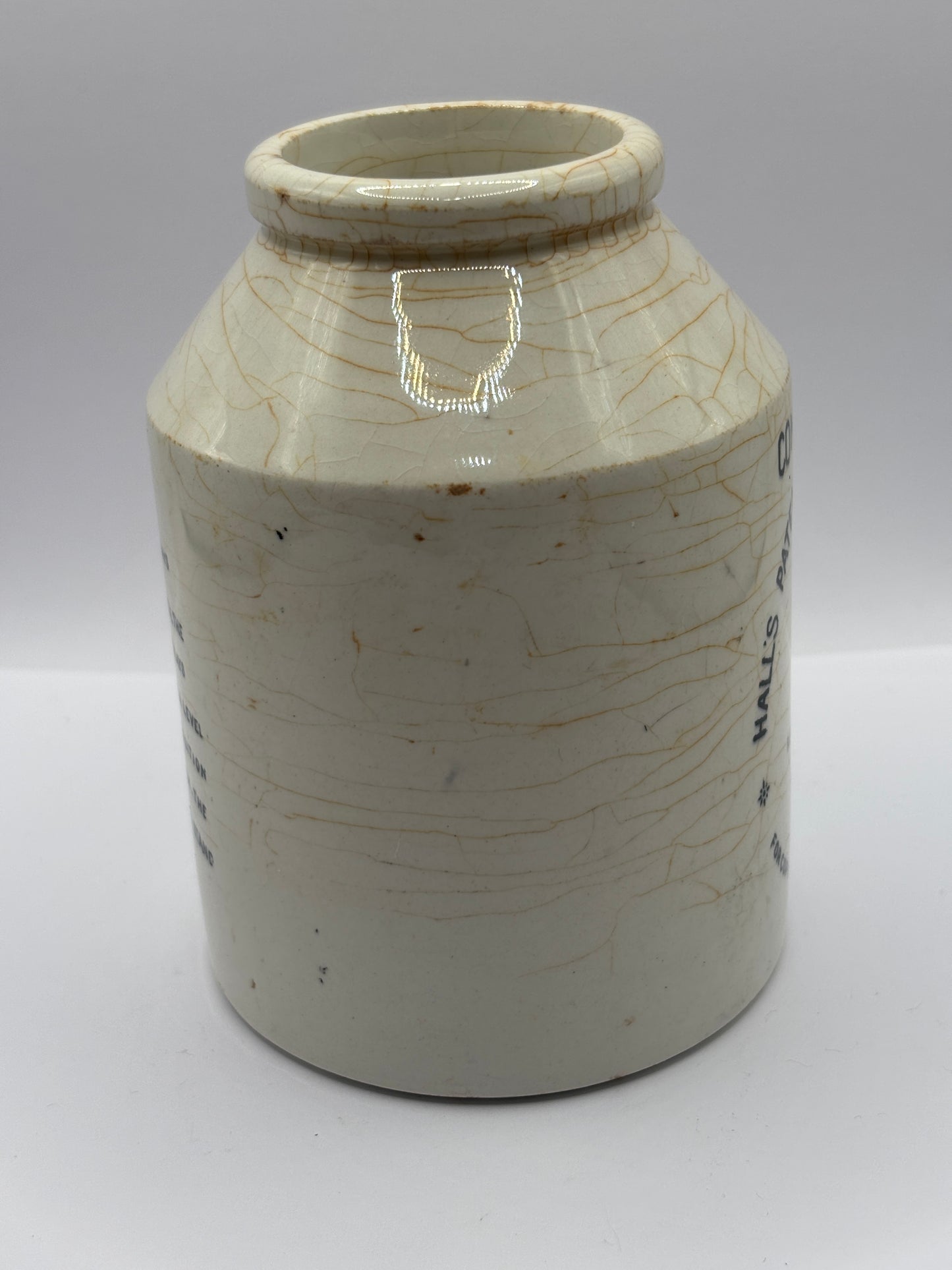 Old advertising jar, composition ink. Hall’s patent simples hektograph