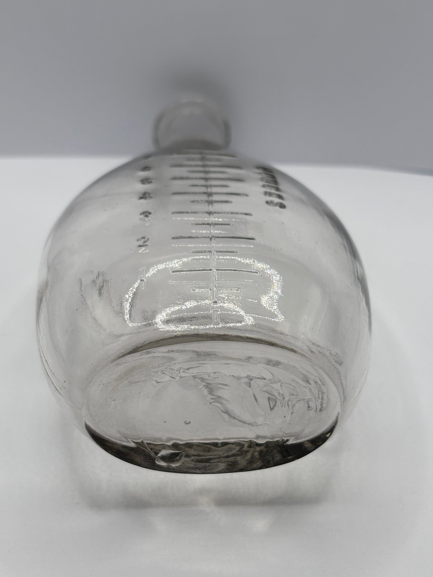 Old clear glass baby feeder. Franklin