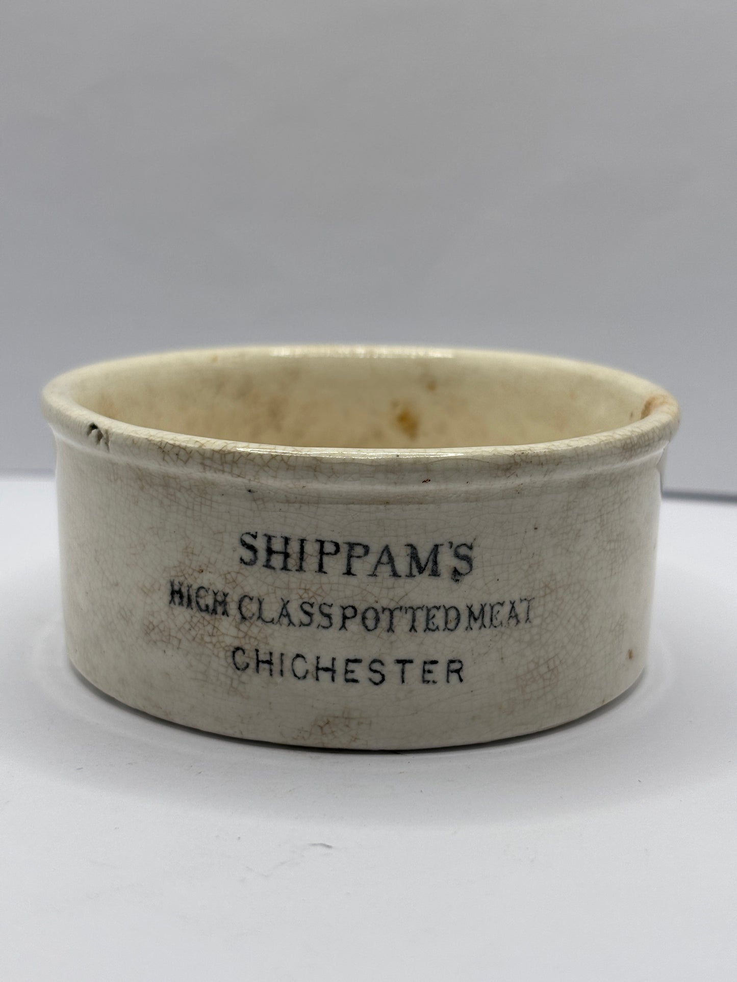 Shippams advertising meat paste pot