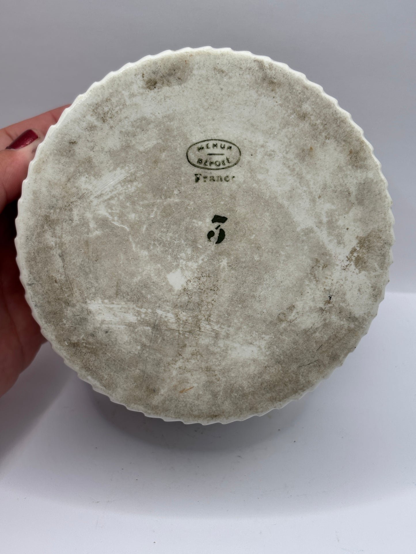 Old large french stoneware dish