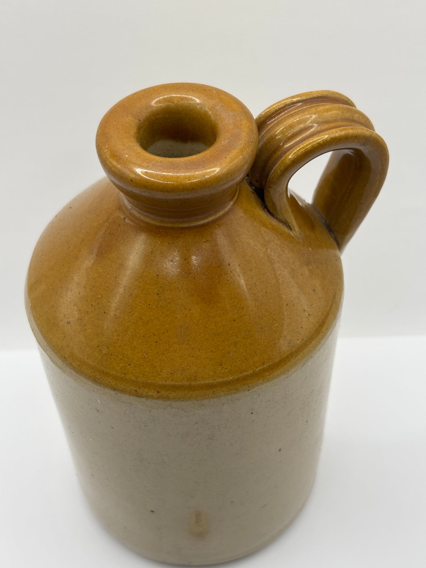 Old small stoneware flagon/jug (B) 17cms