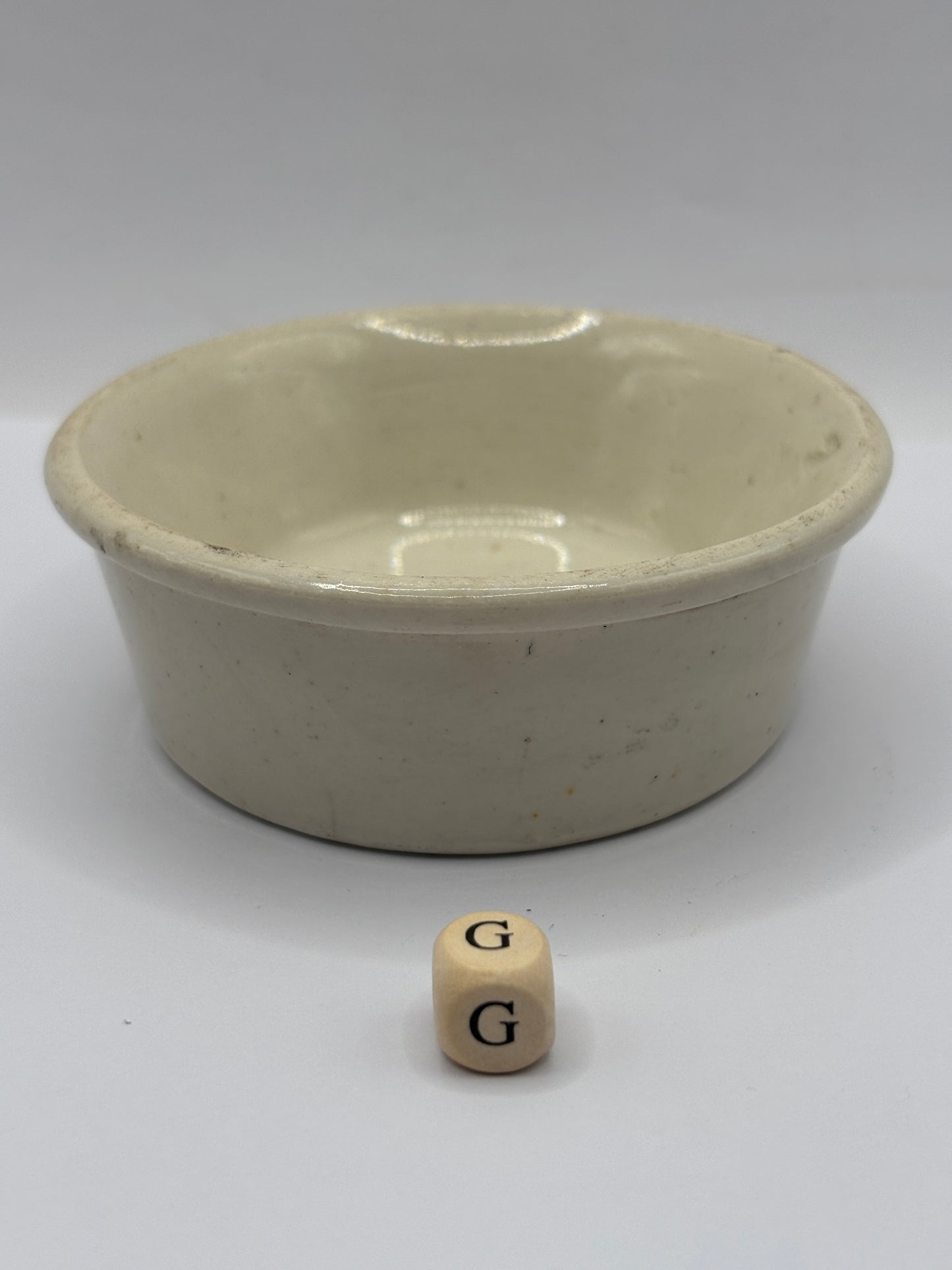 Old plain stoneware meat paste pot, potted meat (G)