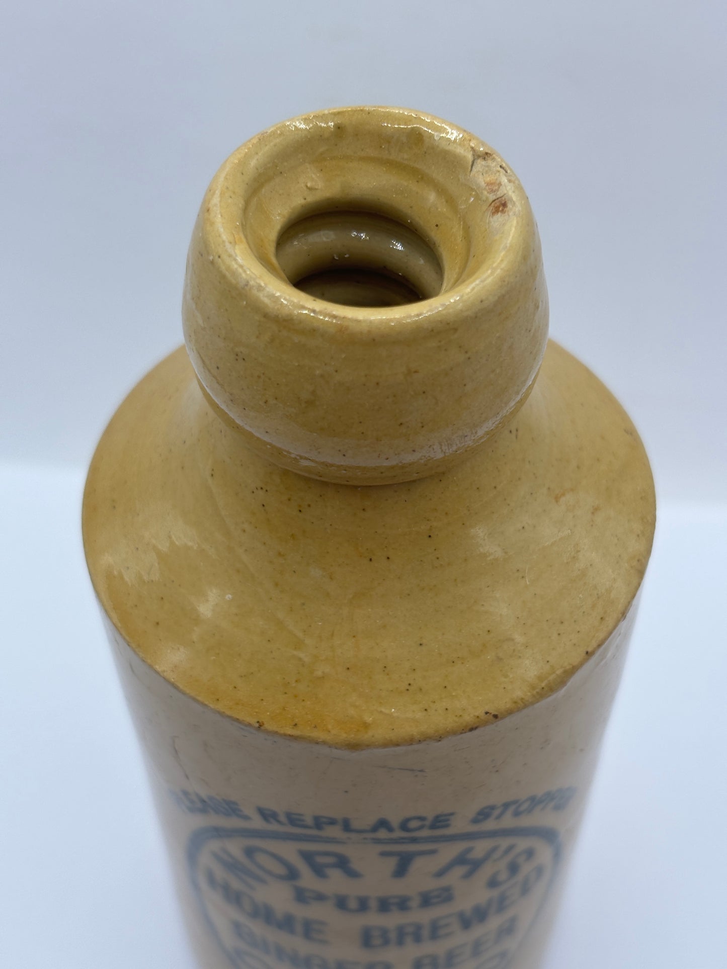 Old stoneware ginger beer bottle, Norths home brewed ginger beer, Oxford