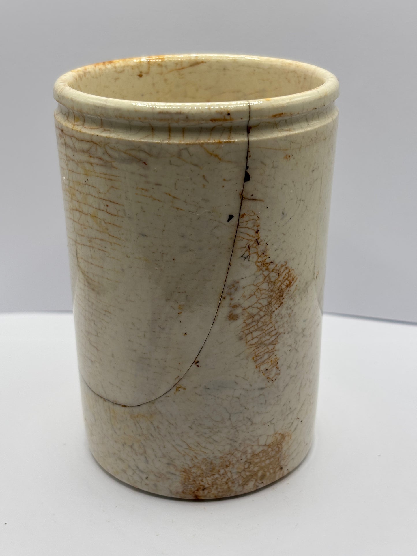 Old 1lb James Keiller Dundee marmalade jar. Damaged