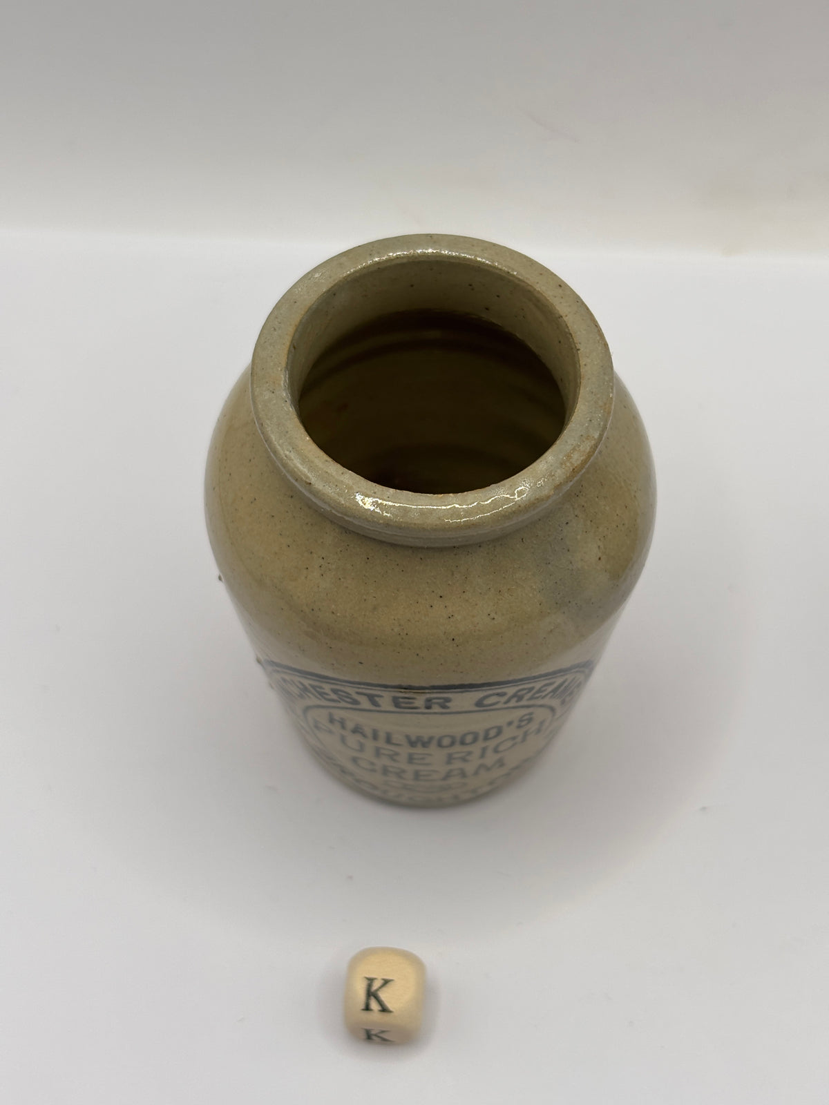 Old advertising cream pot, Hailwoods rich cream (k)