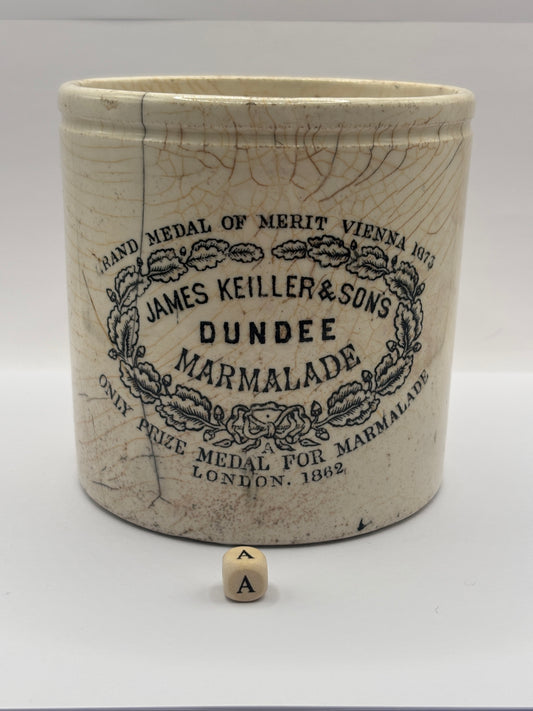 Old 2lb James Keiller Dundee marmalade Jar (a) Damaged