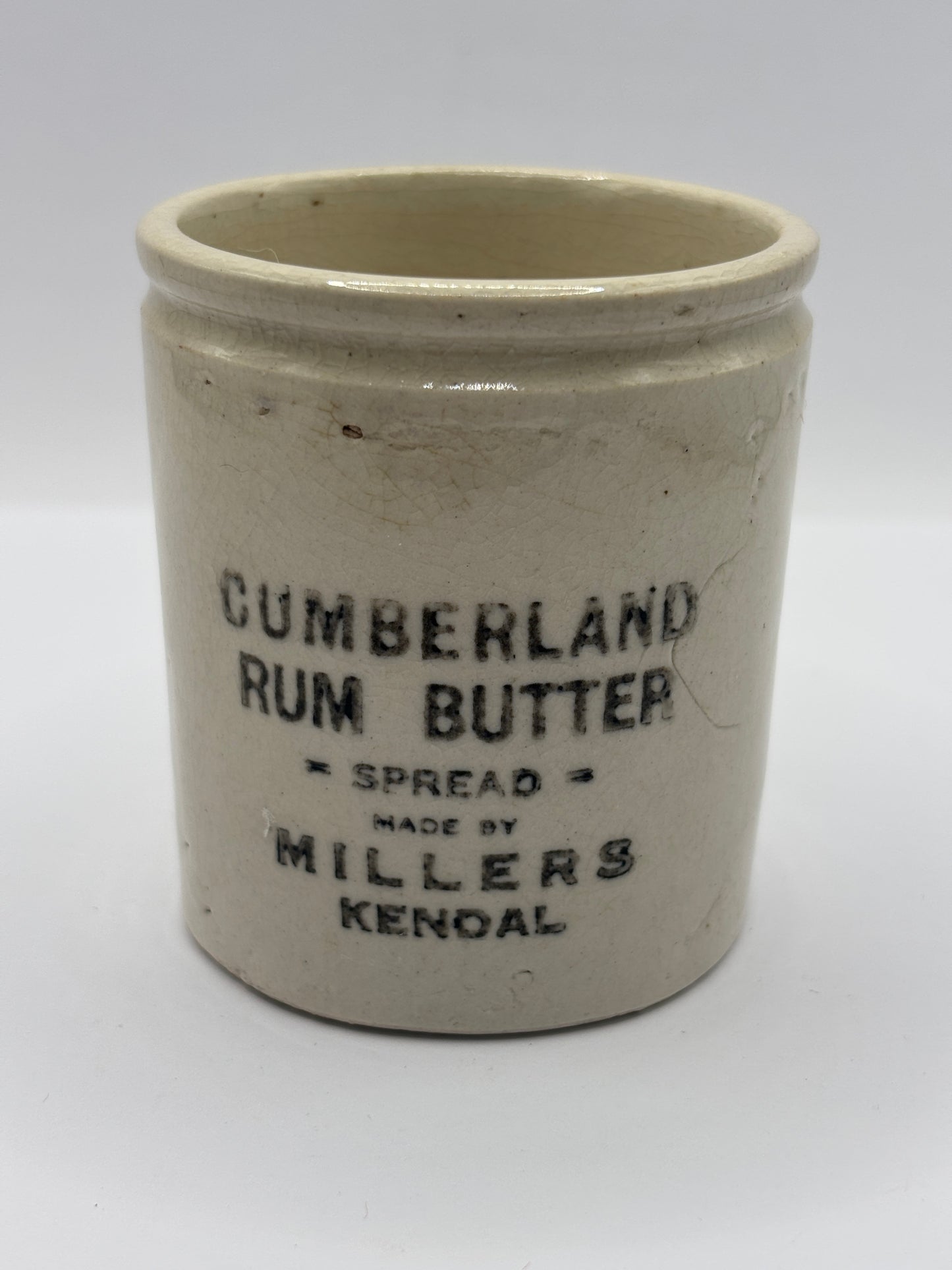 Old advertising jar, Cumberland rum butter