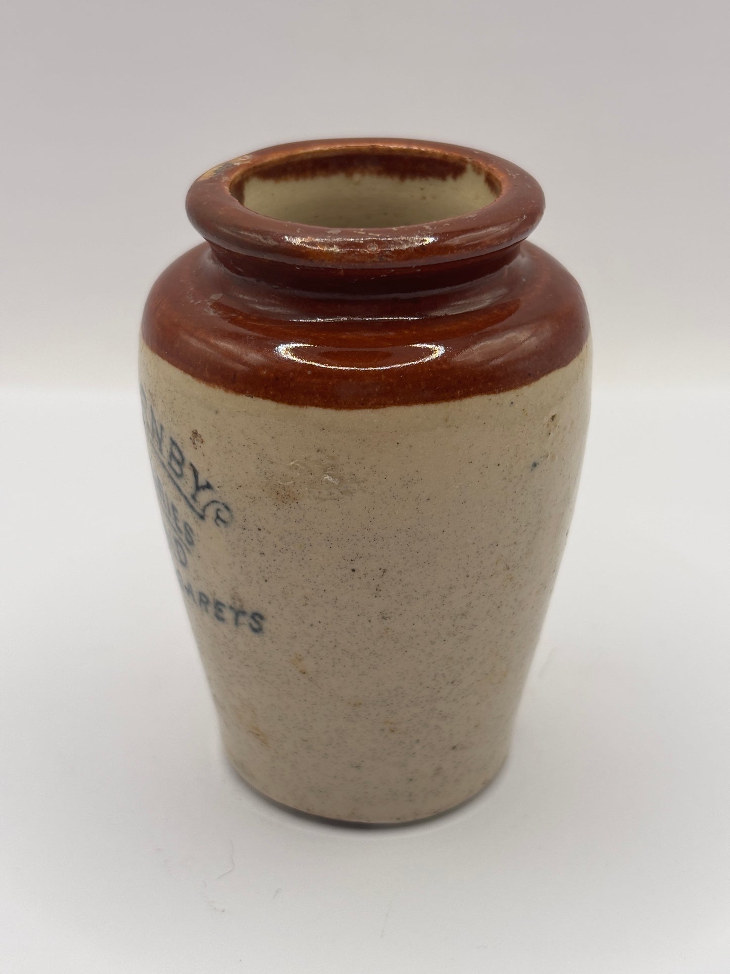Old advertising cream pot, F&HE Hornby model dairies Richmond