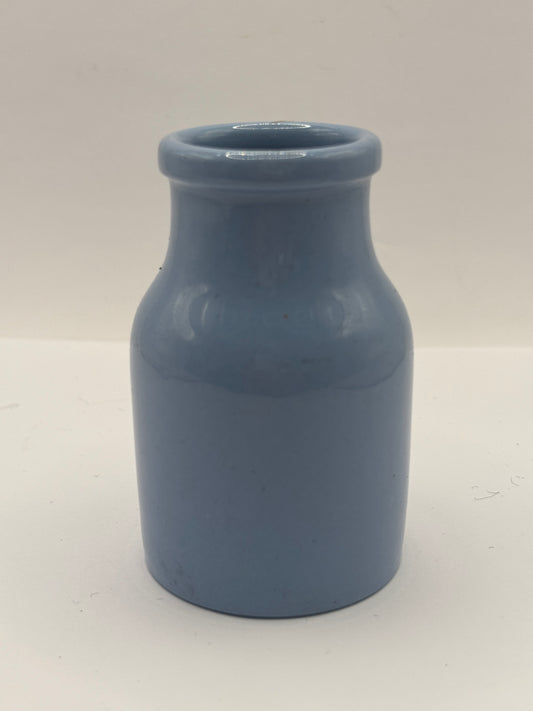 Old small blue stoneware jar