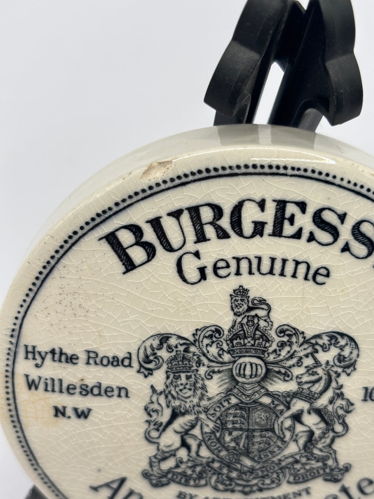 Old advertising lid, Burgess Anchovy paste