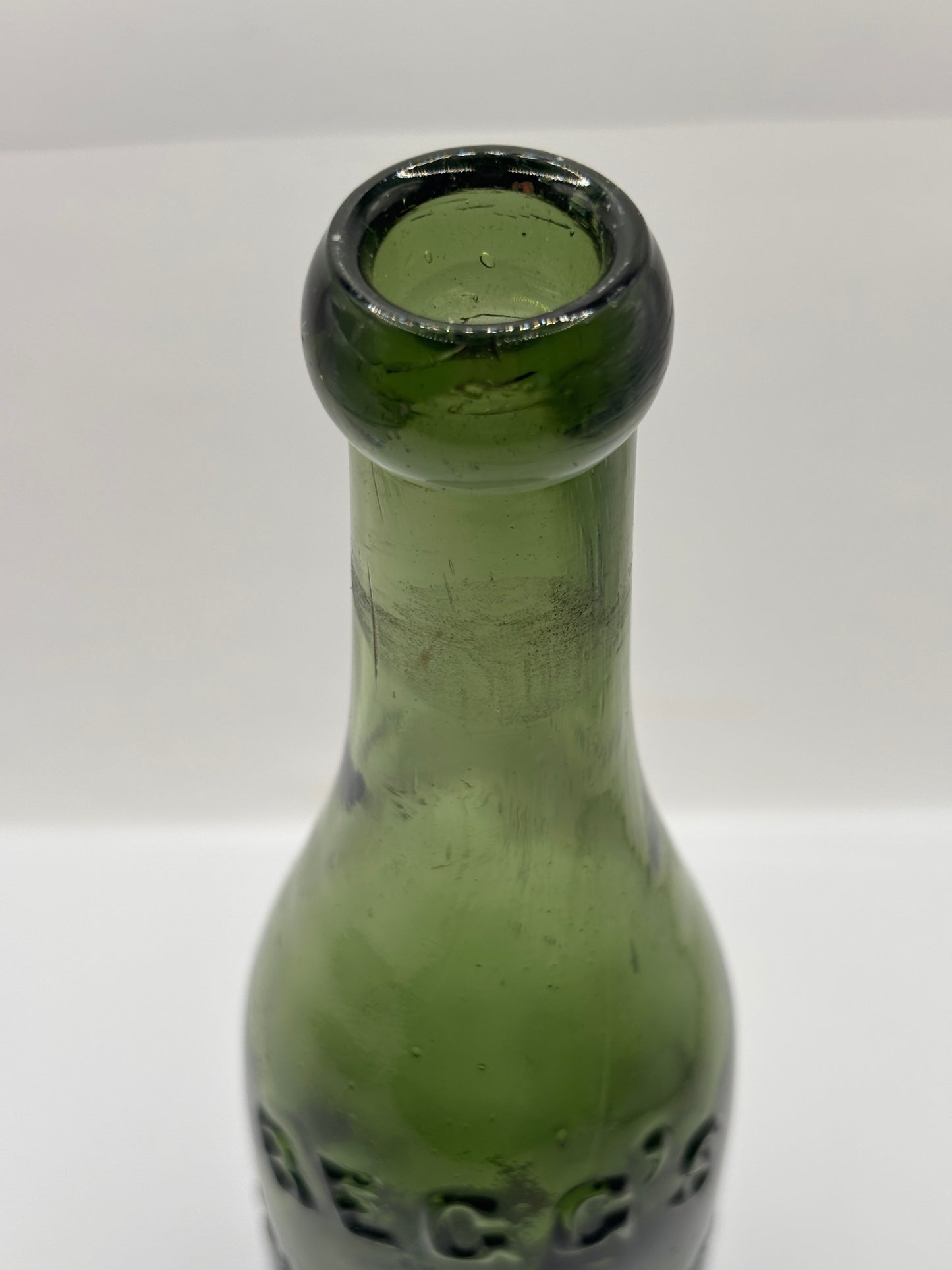 Old Beggs advertising glass beer bottle, Bolton.
