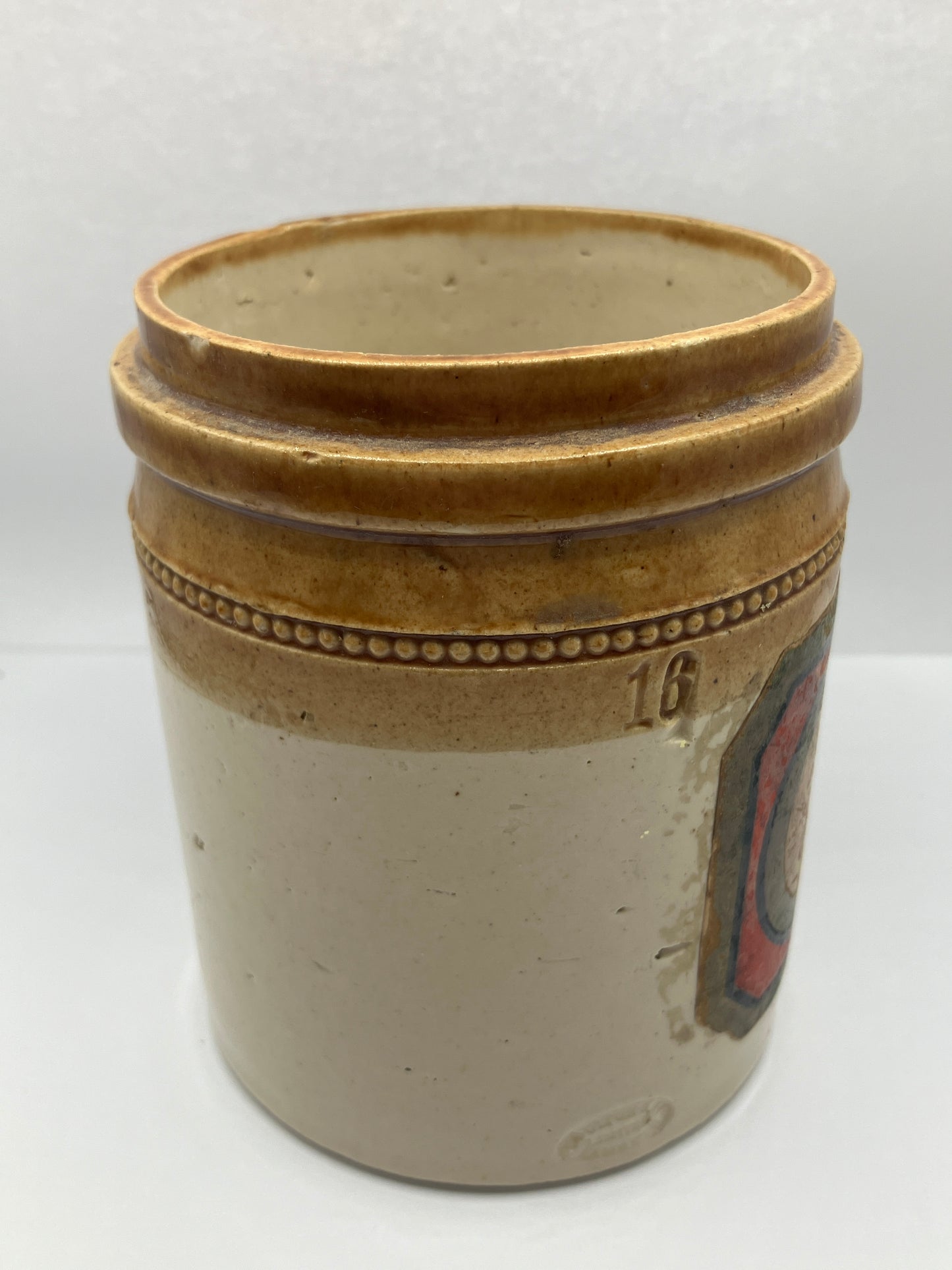 Antique chemist jar with original label