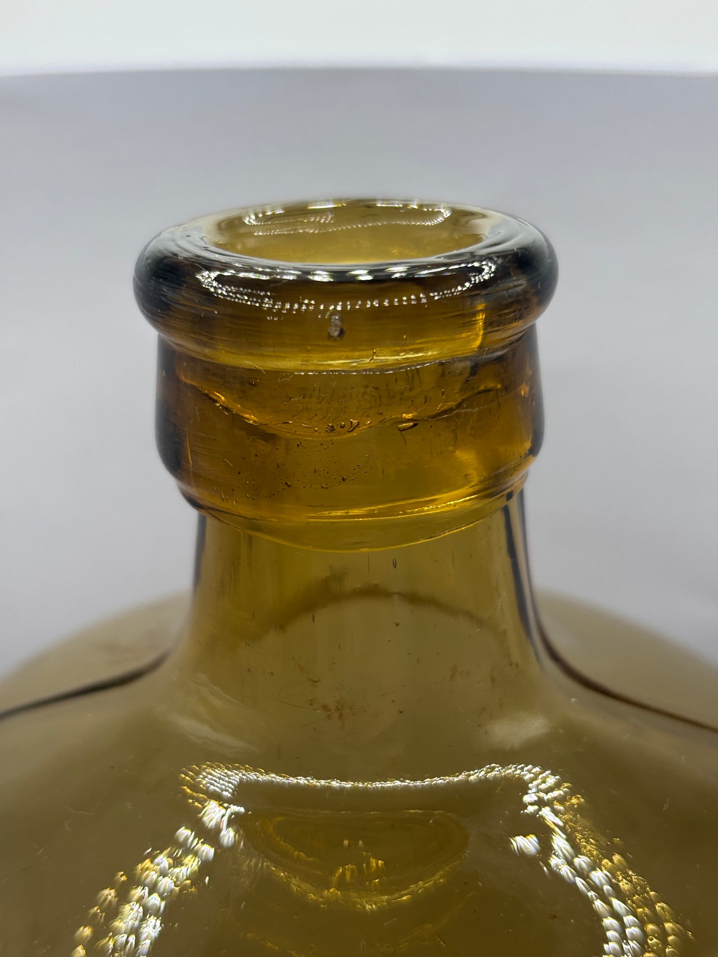 Old large amber glass lysol bottle 21.5cms