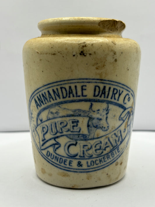 Old blue print Annandale cream pot