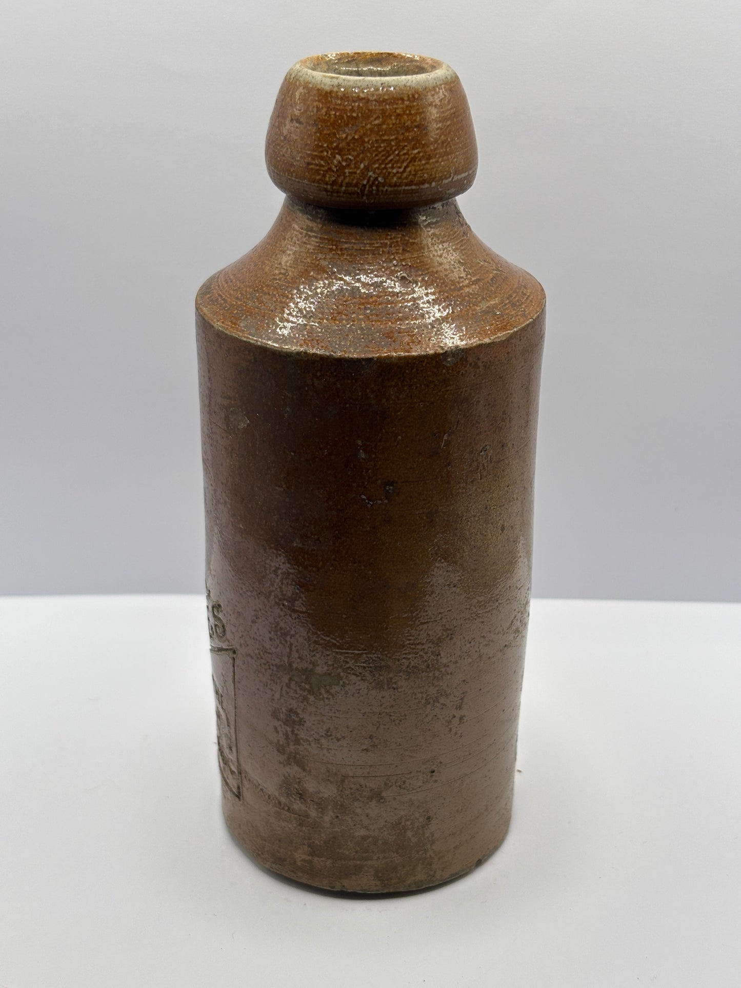 Old schweppes ginger beer bottle, damaged