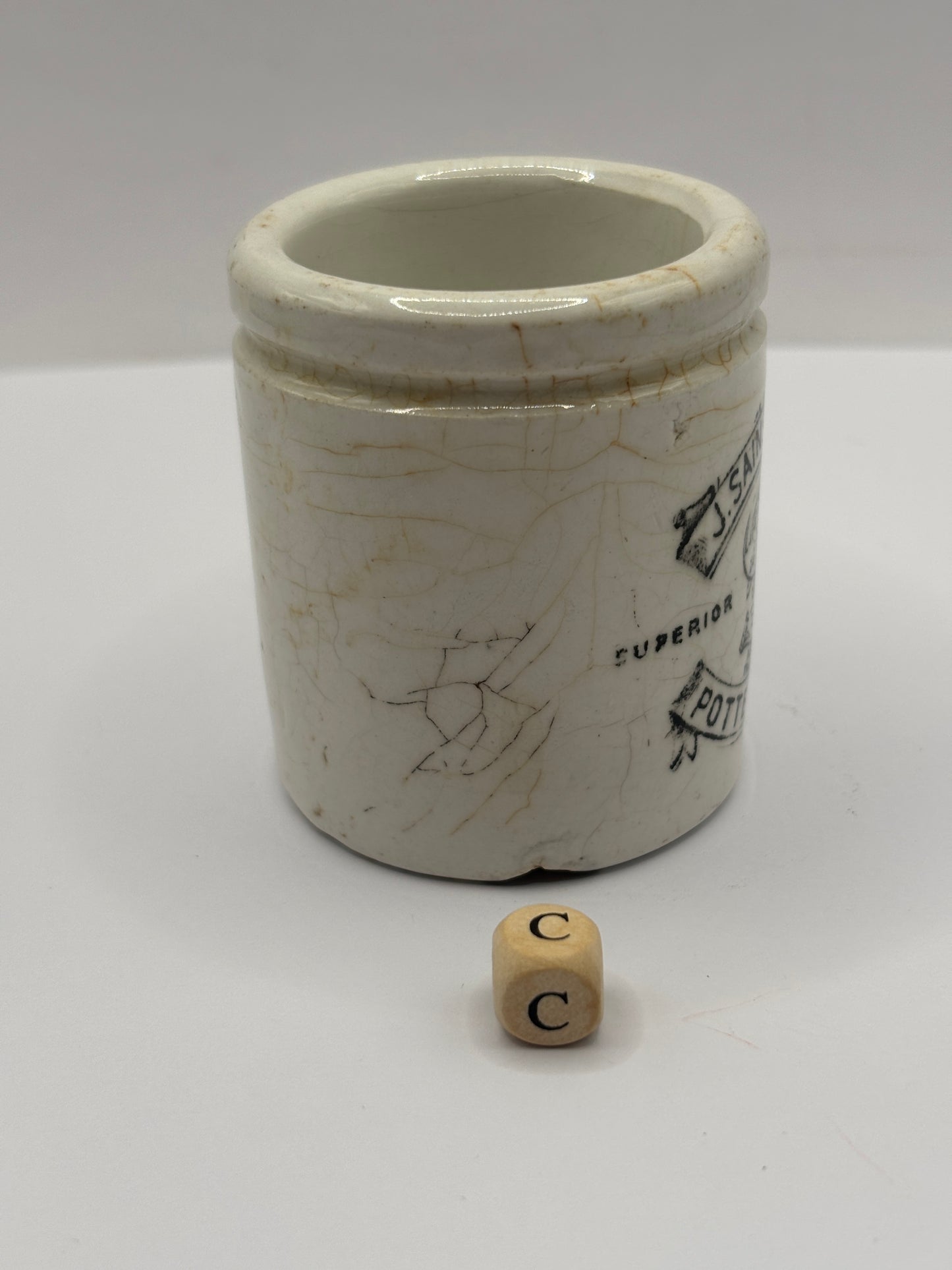 Old sainsburys advertising pot, home made potted meats (c) chipped