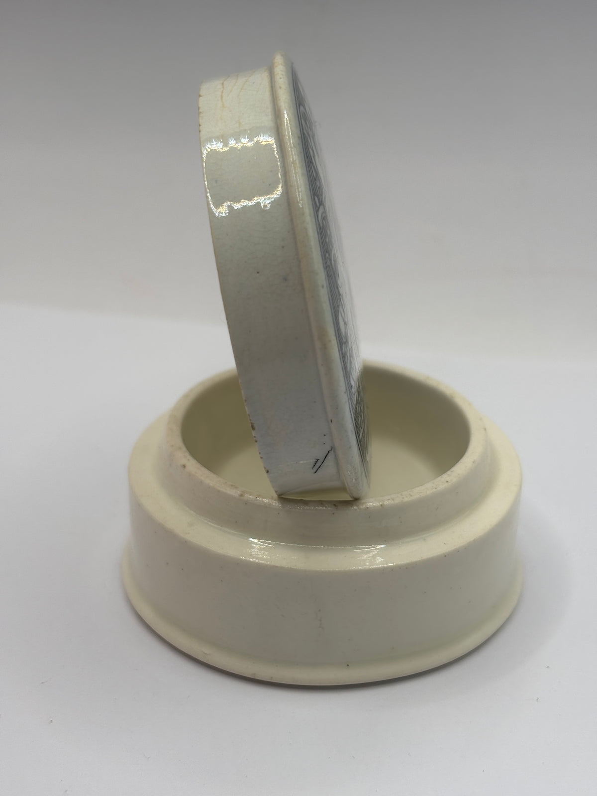Old advertising lid and base, cold cream