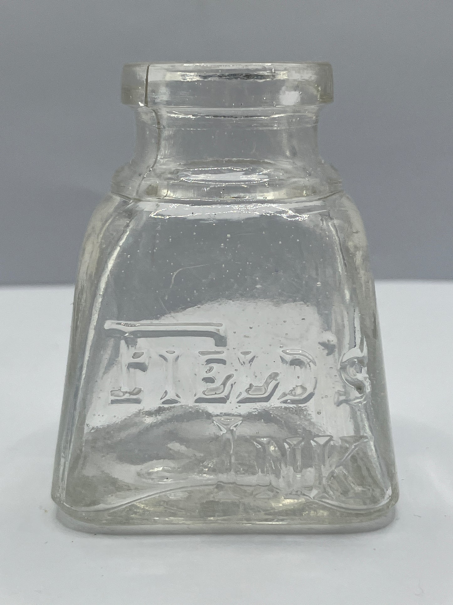 Fields clear glass ink bottle