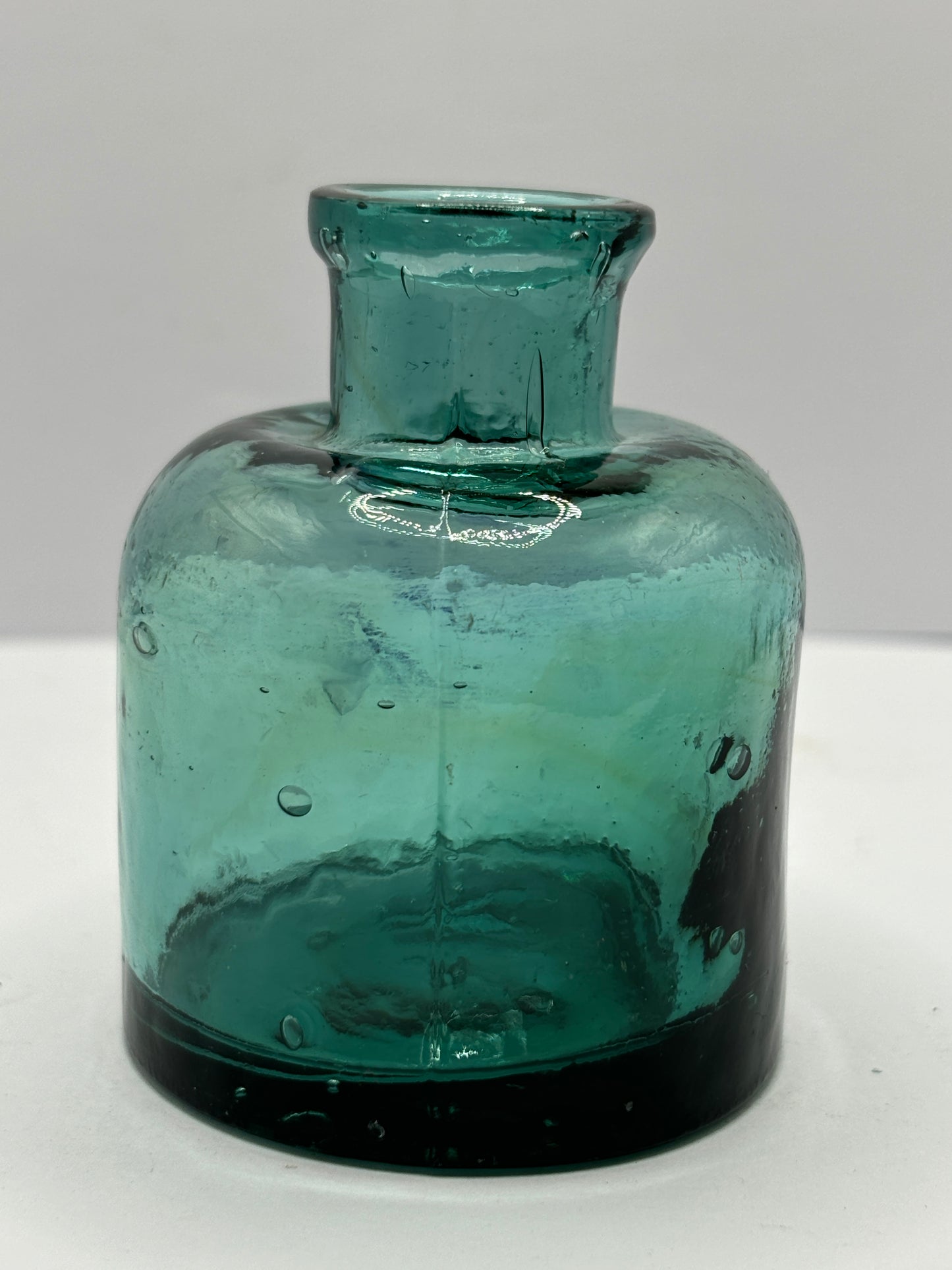 Old Dark aqua inkwell