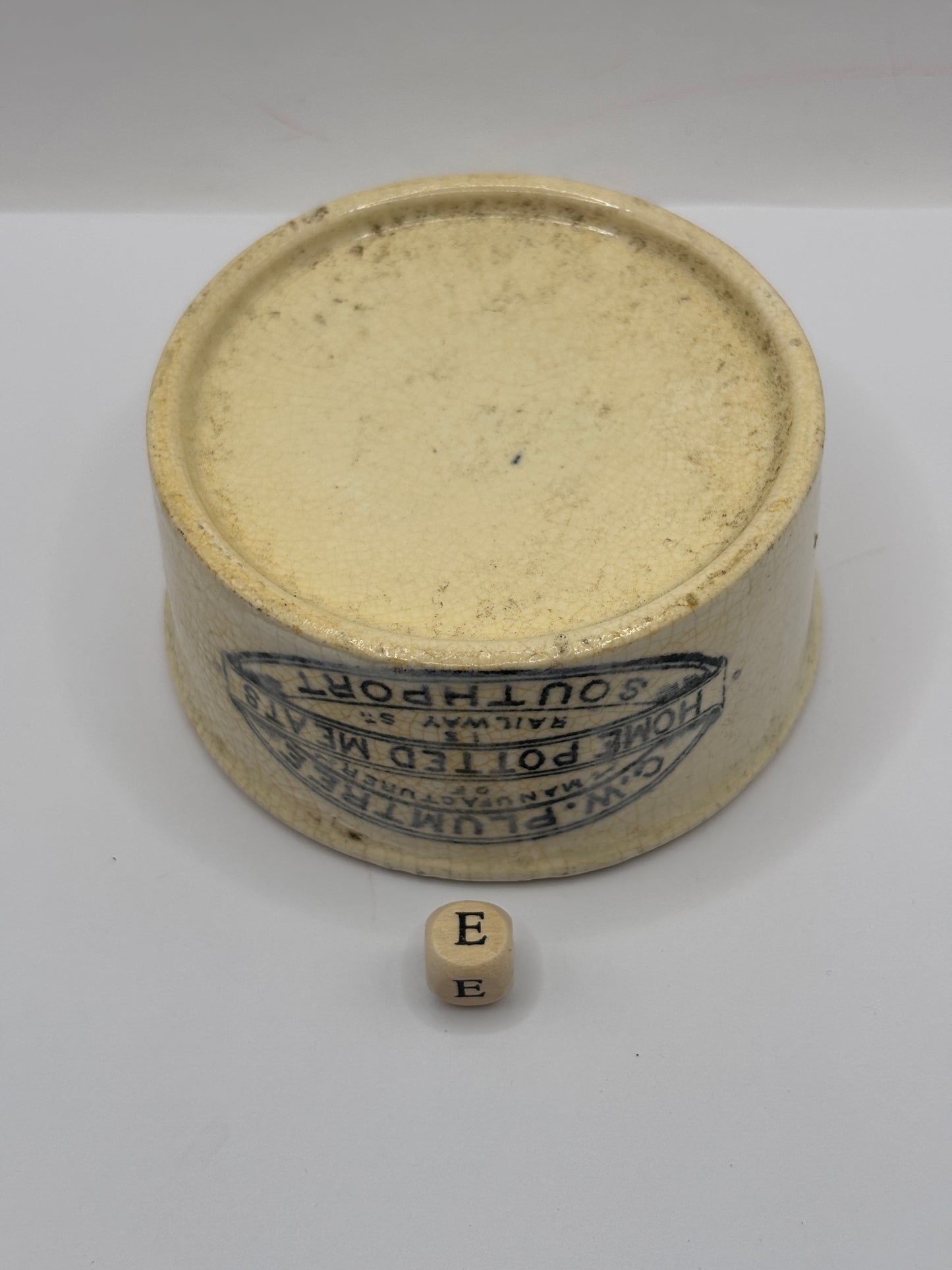 Old Plumtree advertising meat paste pot (E)