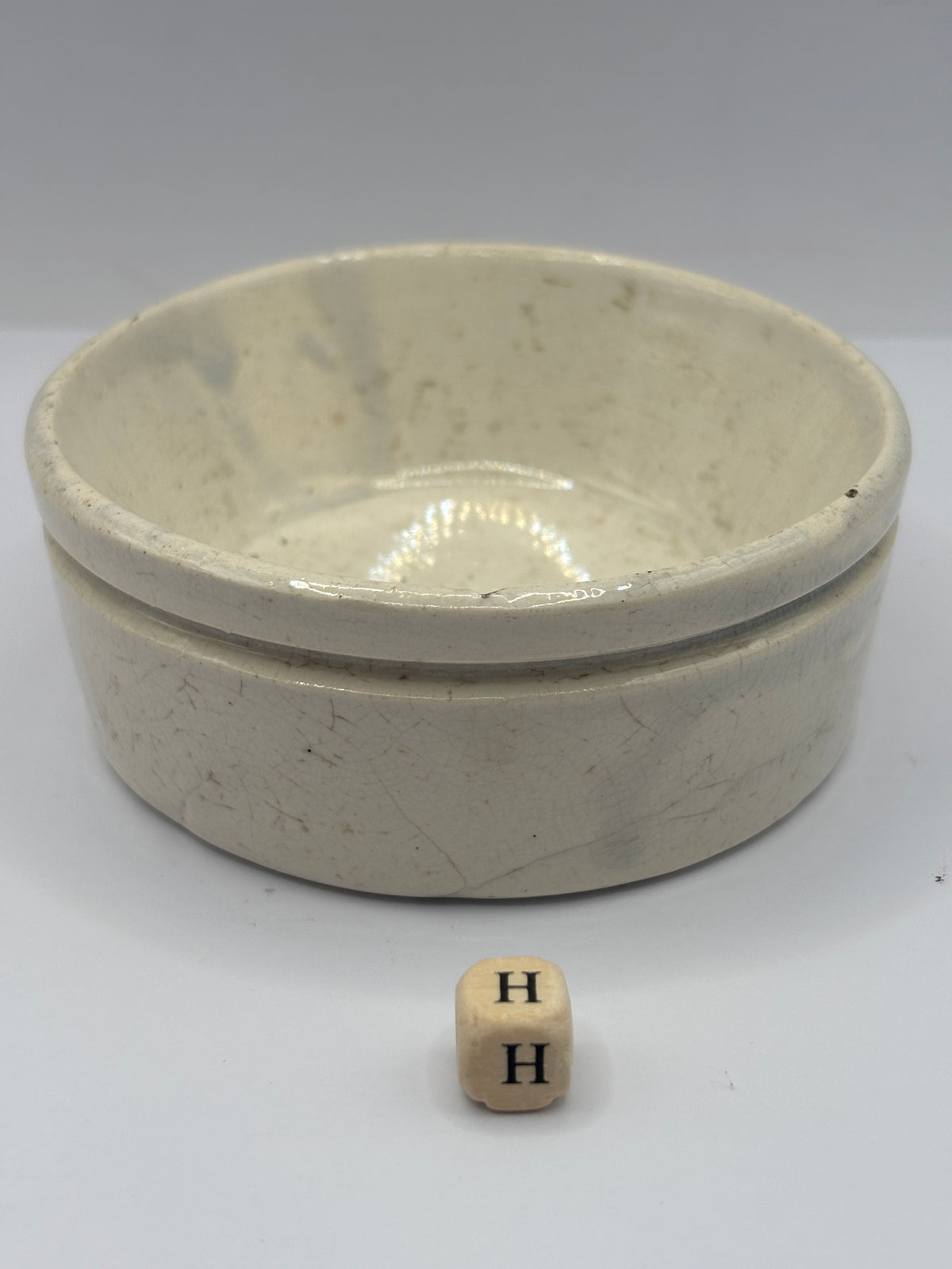Old plain stoneware meat paste pot. Potted meat (H)