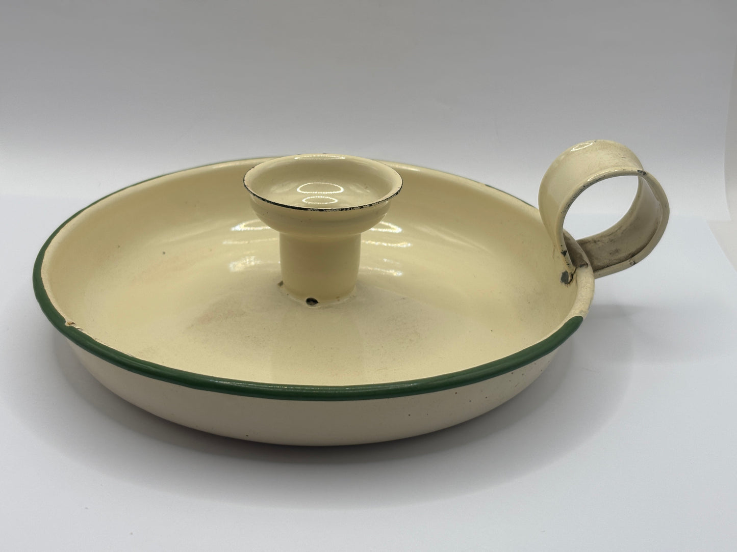 Vintage enamel candle stick holder
