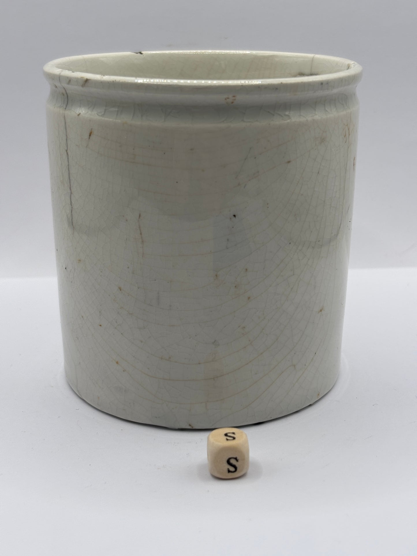 Old plain stoneware marmalade jar (S)