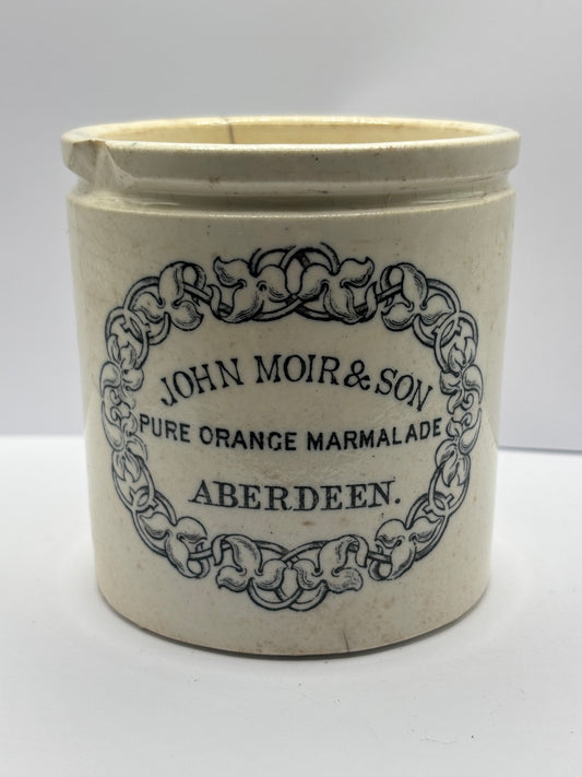 Old rare 1lb John Moir marmalade jar, Pure orange marmalade