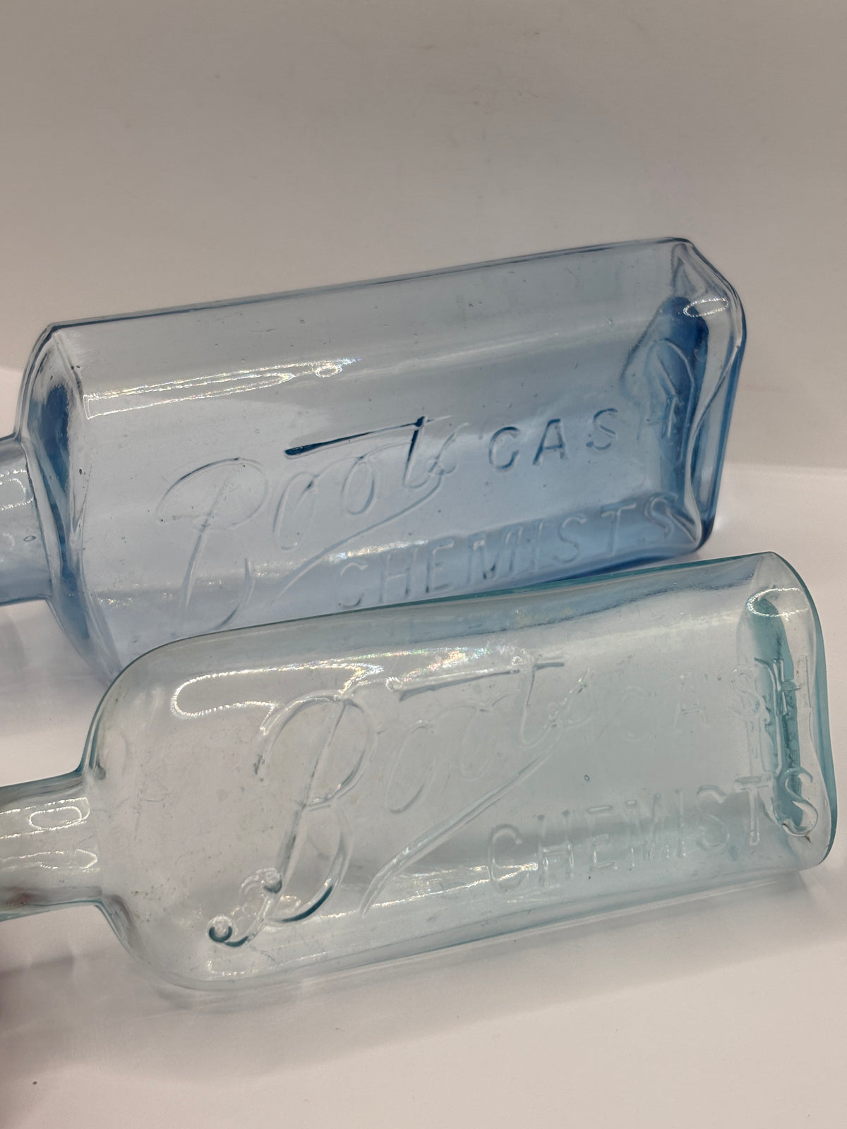 2 old Boots cash chemist bottles