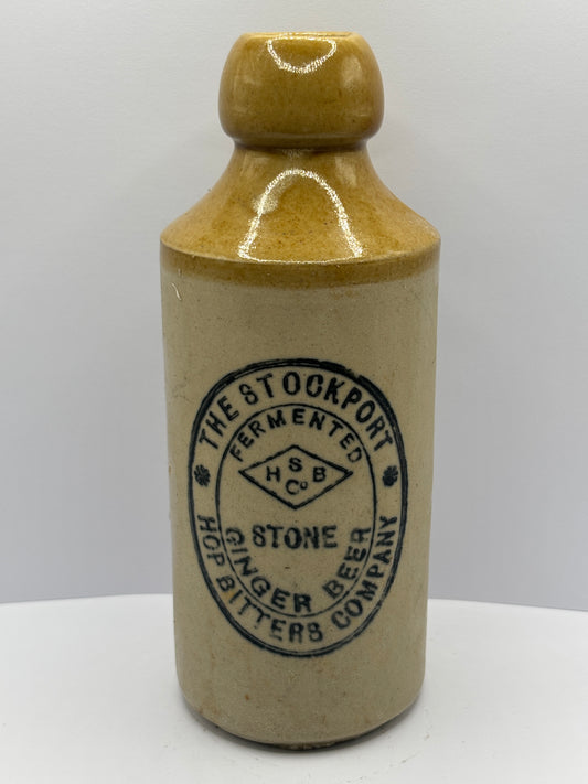 Old Stockport ginger beer bottle, Hop Bitters company