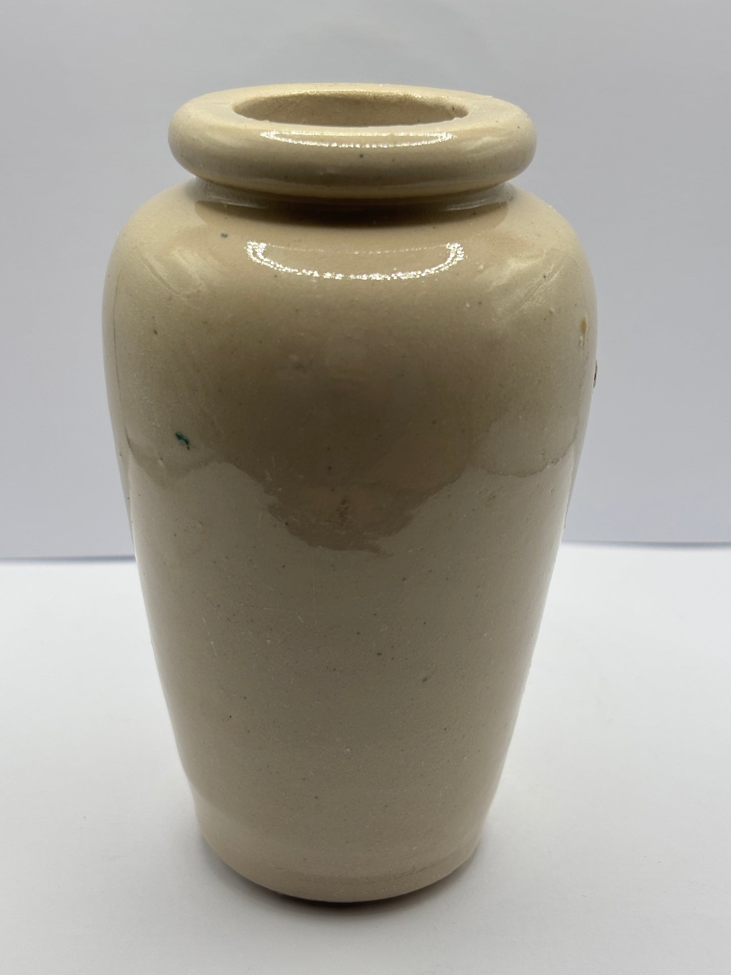 Old advertising stoneware cream pot, The Galloway creamery Stranraer