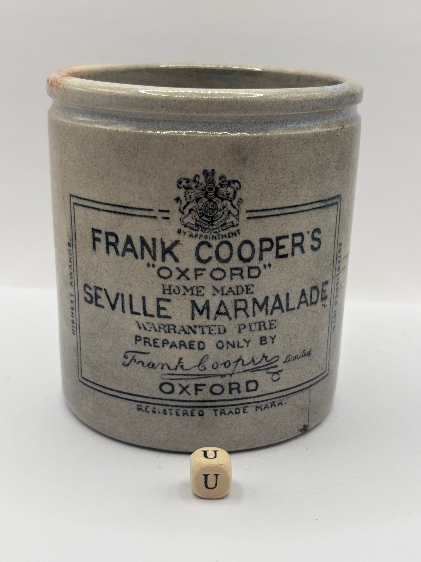 Old 1lb frank coopers marmalade jar (u)