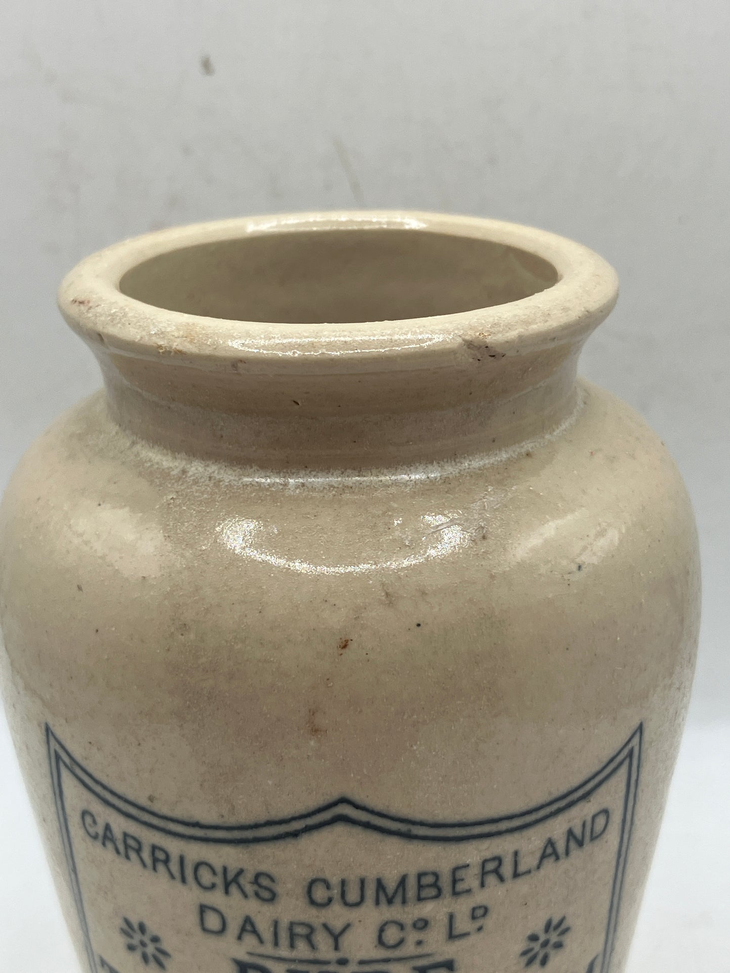 Carricks pure thick cream advertising pot