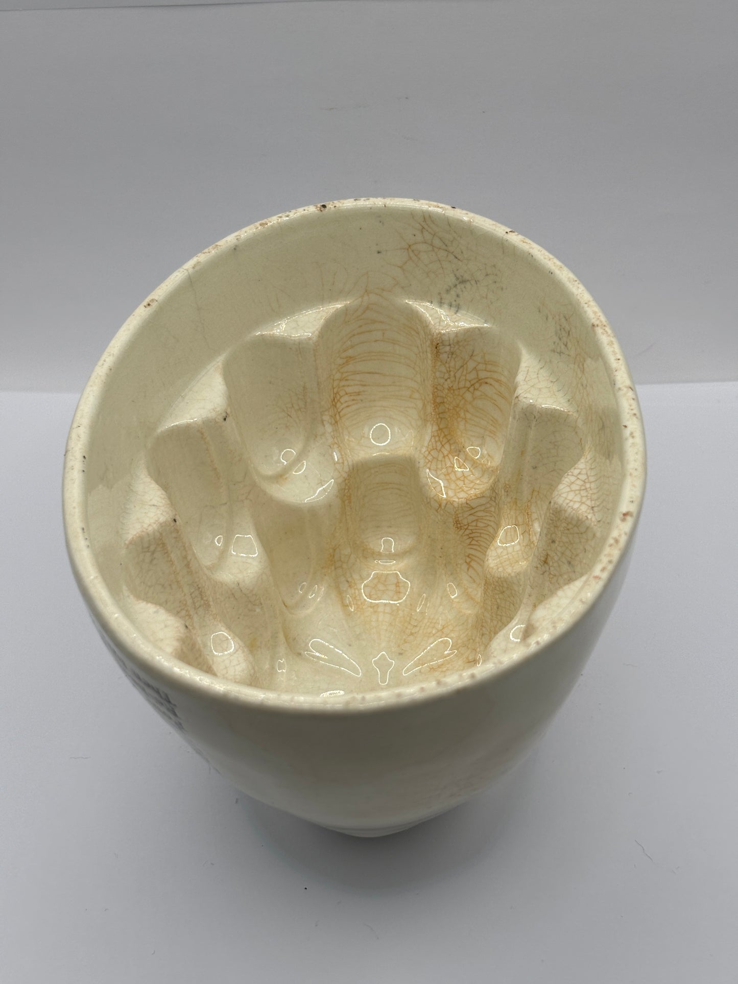 Old advertising Blanc mange mould, Cornflower blanc mange. Brown & Polsons