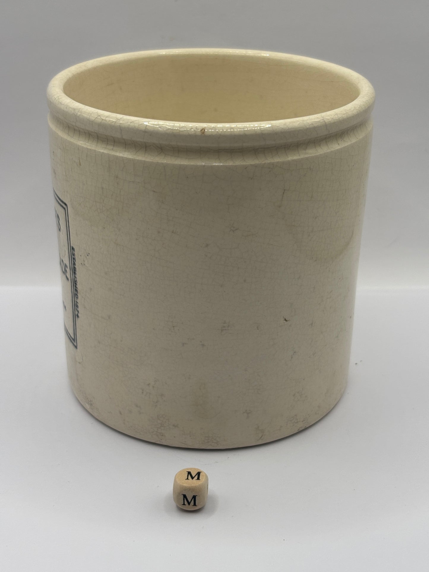 Old 2lb Frank Cooper marmalade jar. Flakey Glazing