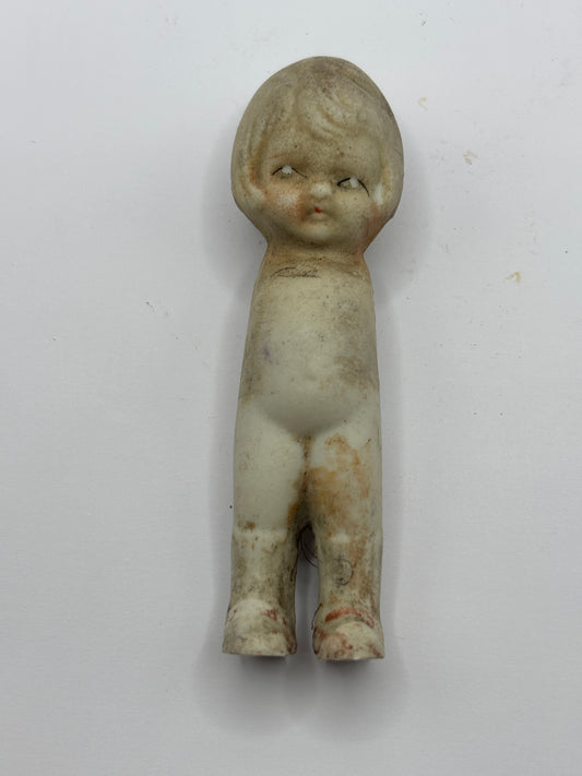 Old Small creepy armless doll, halloween