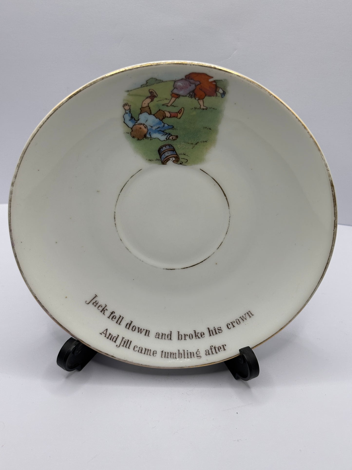 Vintage nursery rhyme plate, Humpty Dumpty