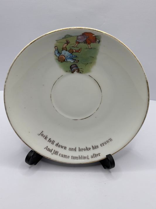Vintage nursery rhyme plate, Humpty Dumpty