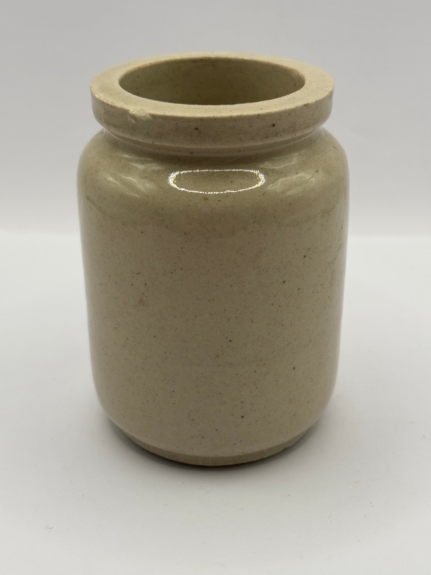 Old mini stoneware advertising Numol jar. The lecithin food for malnutrition 8cms