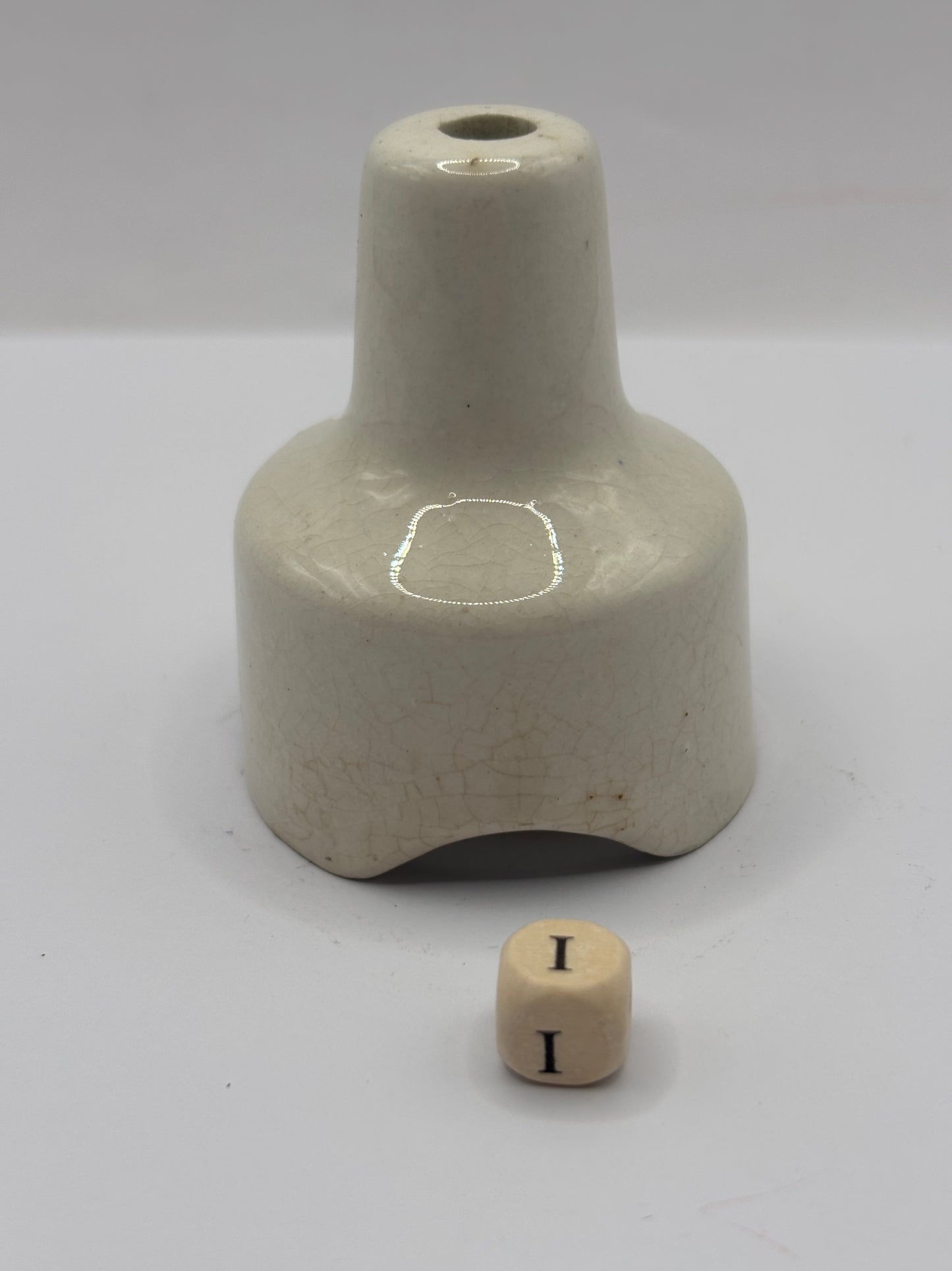 Vintage stoneware pie funnel (i)