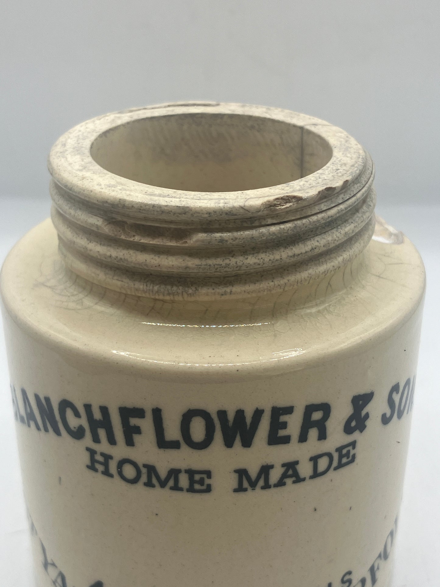 Blanchflower advertising jar