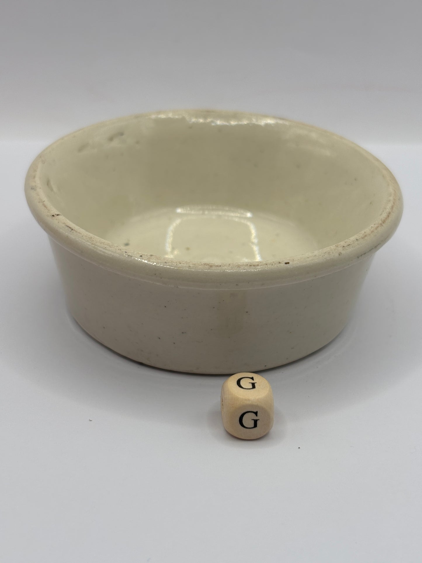 Old plain stoneware meat paste pot, potted meat (G)