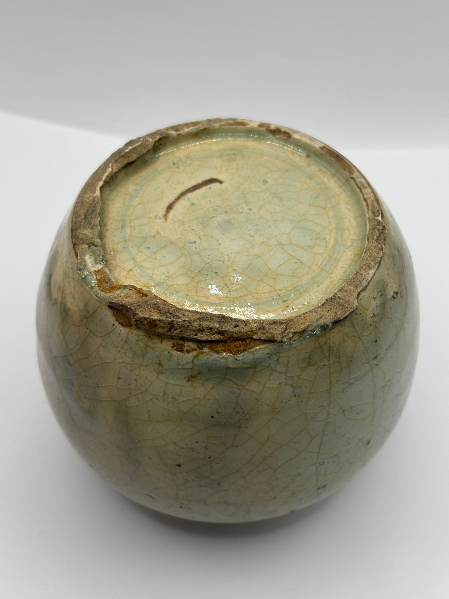 Old stoneware chinese ginger jar